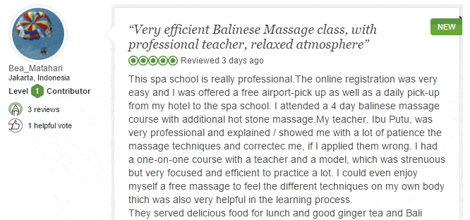 Nice Comment On Our Massage Course