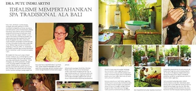 Majalah Bali features Dra Putu Indri