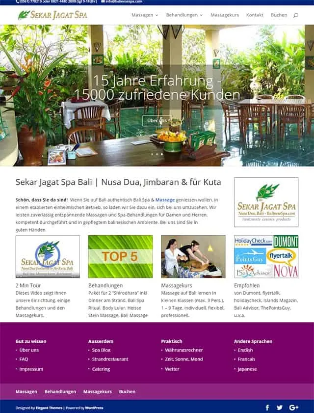 Bali Massage auf Bali