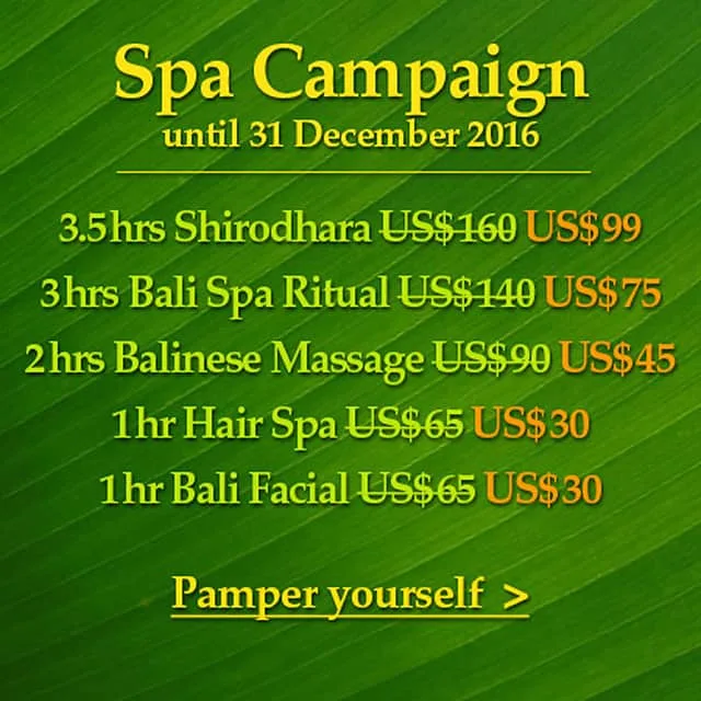 Bali spa campaign