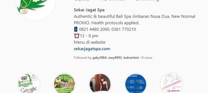 Instagram Bali Spa Nusa Dua